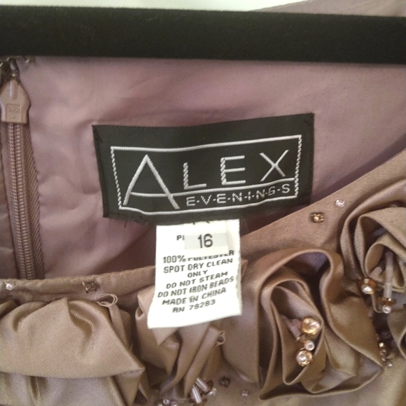 Absolutely fun rose colored Alex evening size 16 dress with pockets - Picture 4 of 4